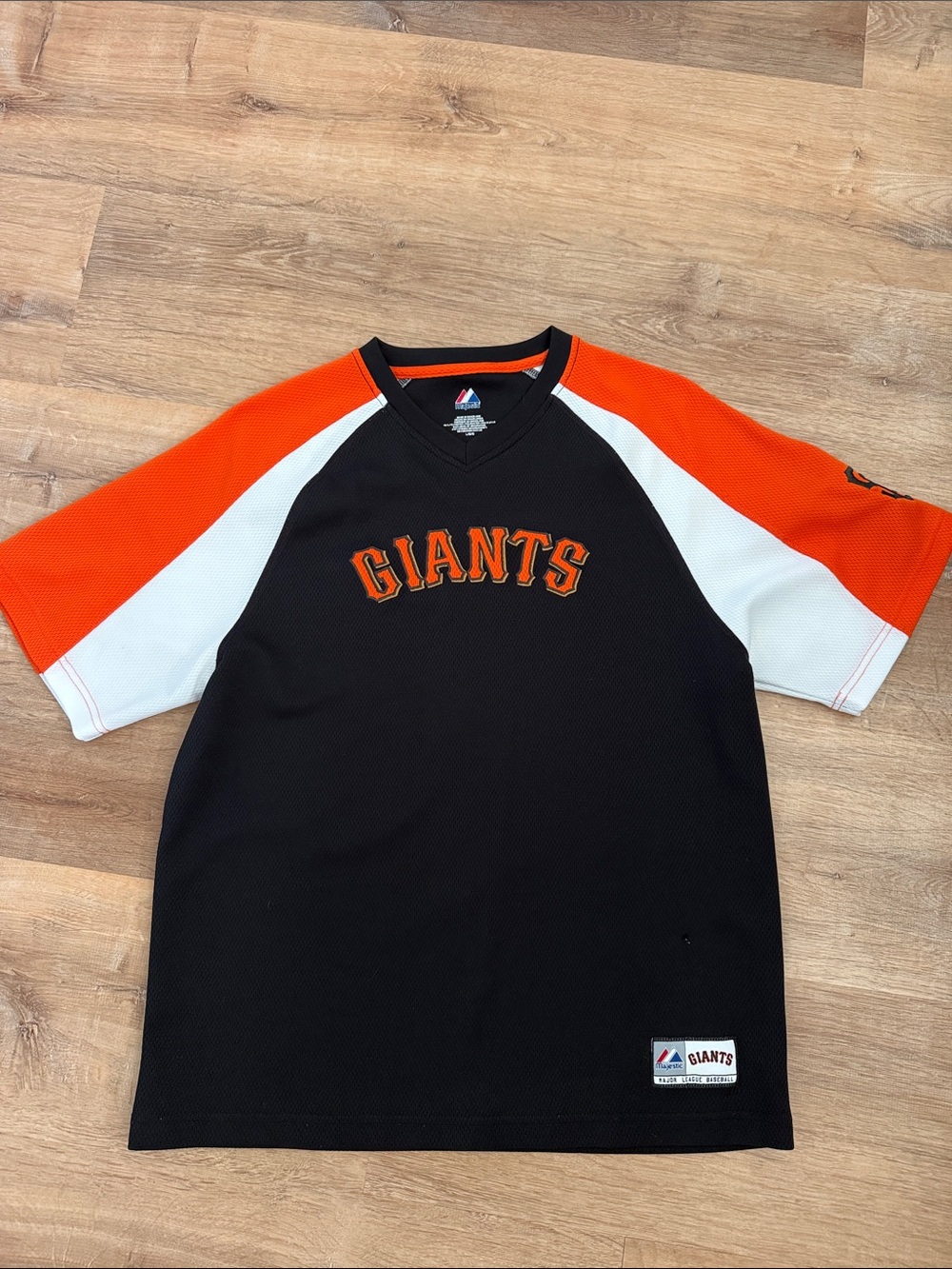 Majestic San Francisco Giants Black, Orange & White Short-Sleeve Jersey